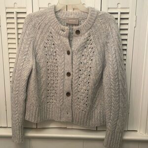 Everlane cloud knit cable knit cardigan.